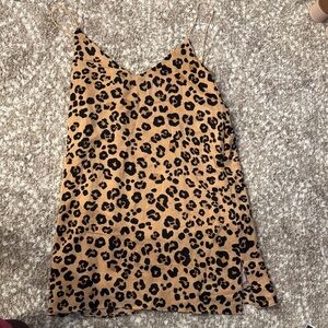 Leopard Print Slip Dress